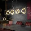 Suspension LED Gisi, CCT, Dimmable, à 4 Lampes
