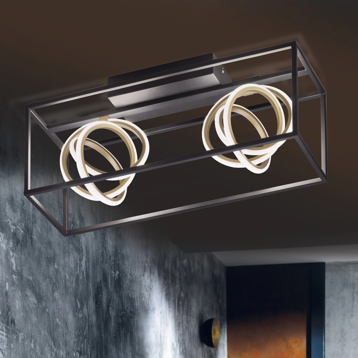 Plafonnier LED Gisi, CCT, Ã Deux Lampes