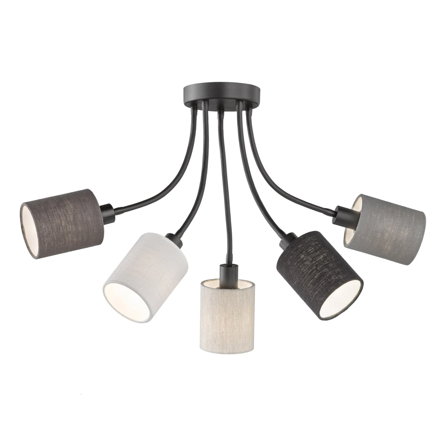 Plafonnier Koi Abat-jour En Tissu, Ã Cinq Lampes - Image 4