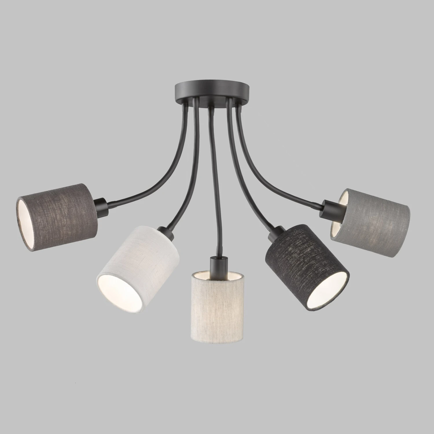 Plafonnier Koi Abat-jour En Tissu, Ã Cinq Lampes