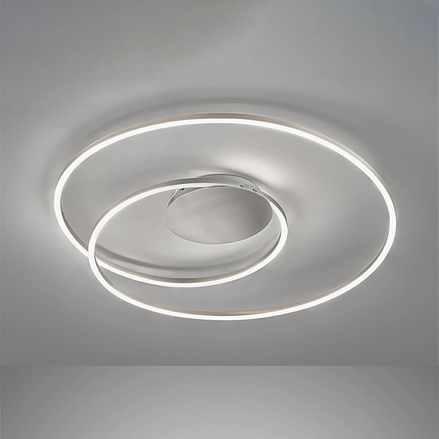 Plafonnier LED Holy Ø 49cm Nickel Mat
