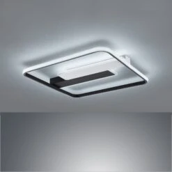 Plafonnier LED Blithe, 50x50Â cm, Cadre