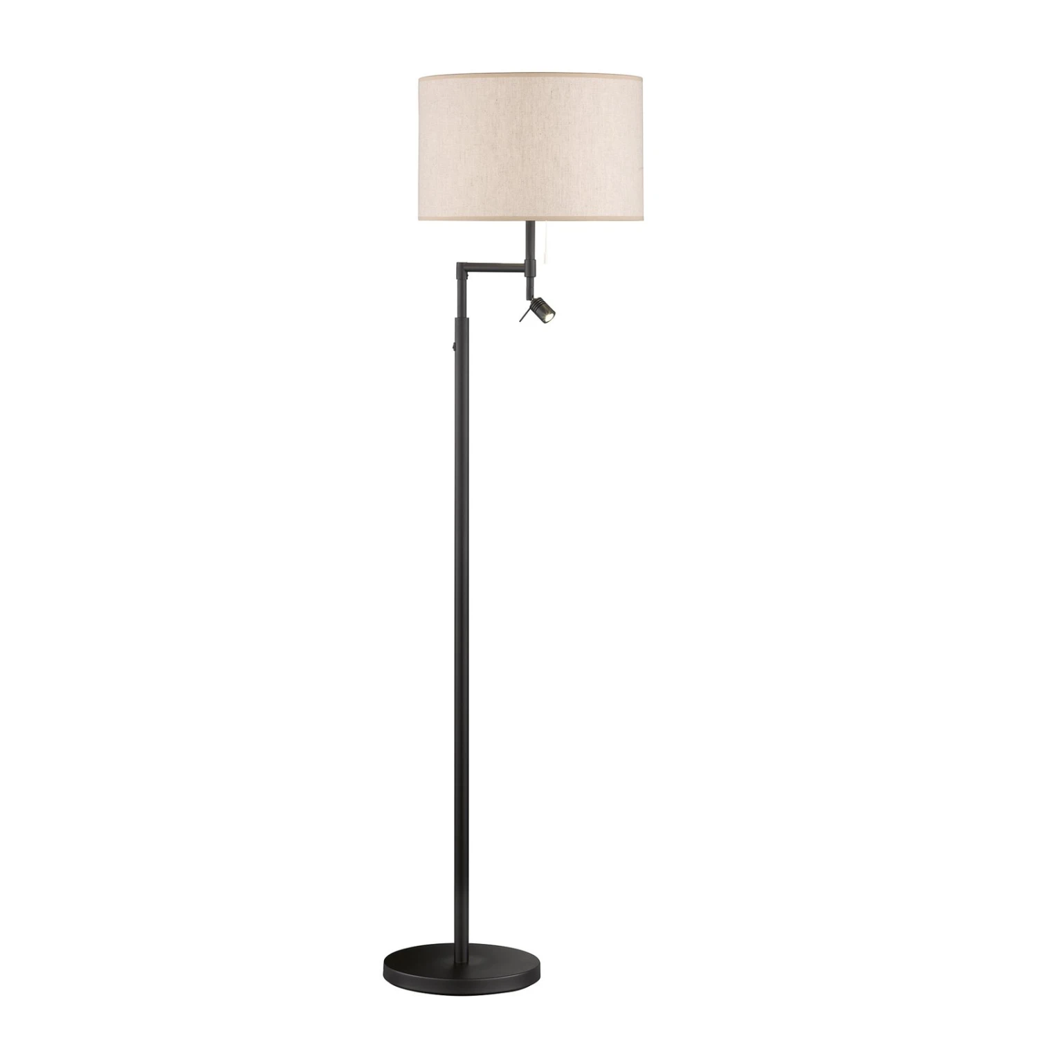 Lampadaire Teramo Avec Liseuse LED Abat-jour Sable