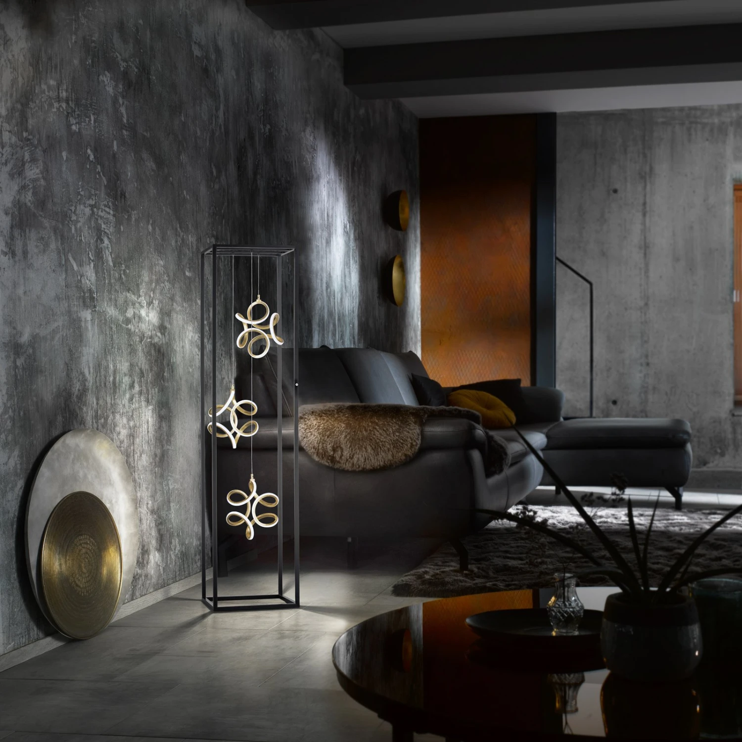 Lampadaire LED Gesa 3 éléments D’éclairage En Cage - Image 2