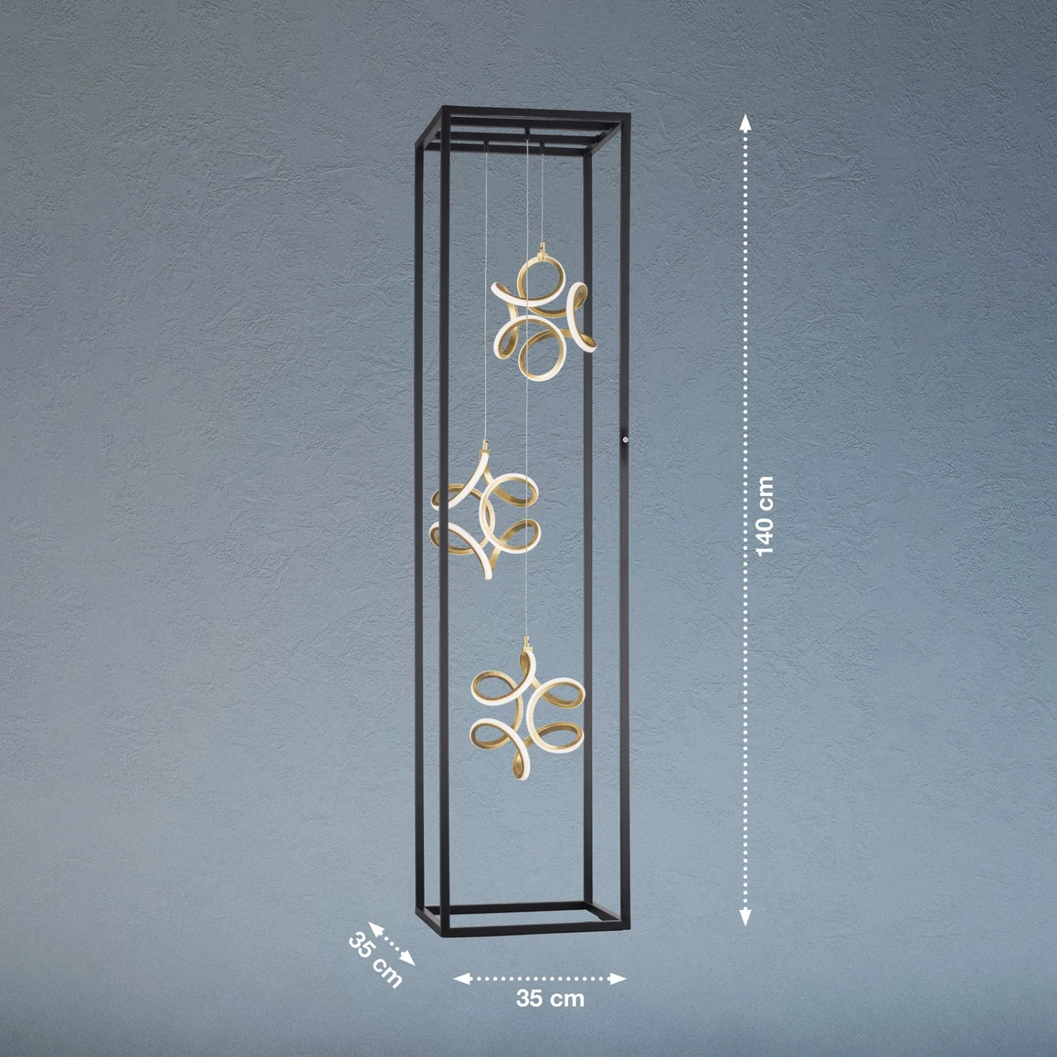 Lampadaire LED Gesa 3 éléments D’éclairage En Cage - Image 5
