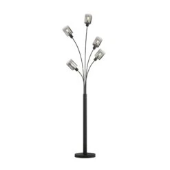 Lampadaire Iska Abat-jour En Verre, à Cinq Lampes