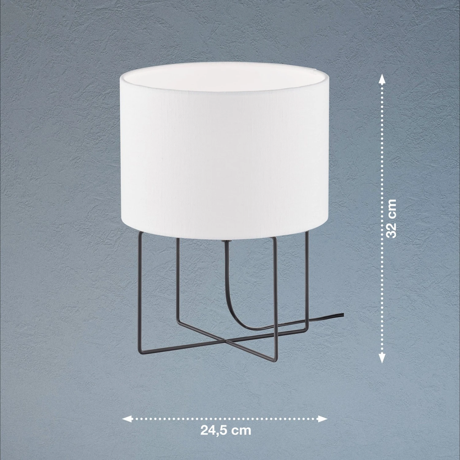 Lampe à Poser Java Avec Abat-jour En Lin Blanc - Image 4