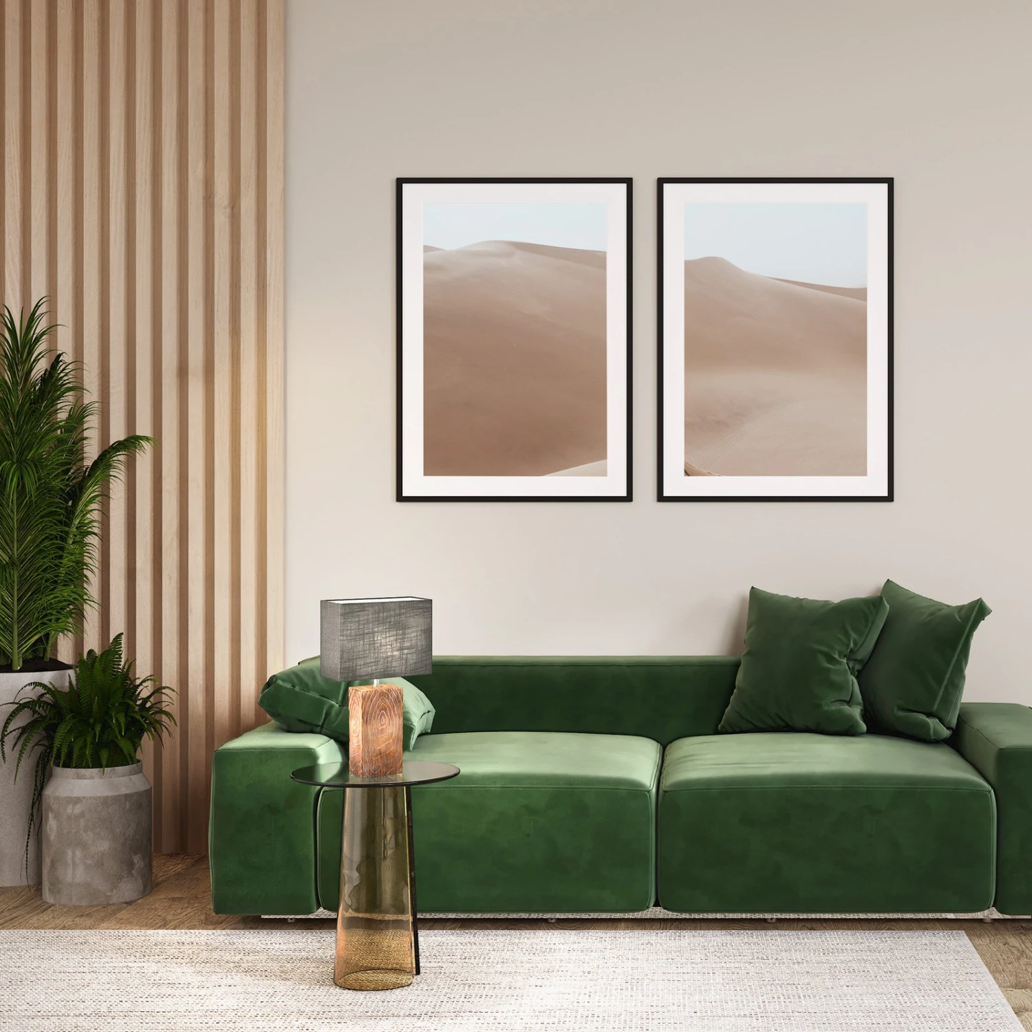 Lampe à Poser Bronco Avec Abat-jour En Lin H 50 cm - Image 2