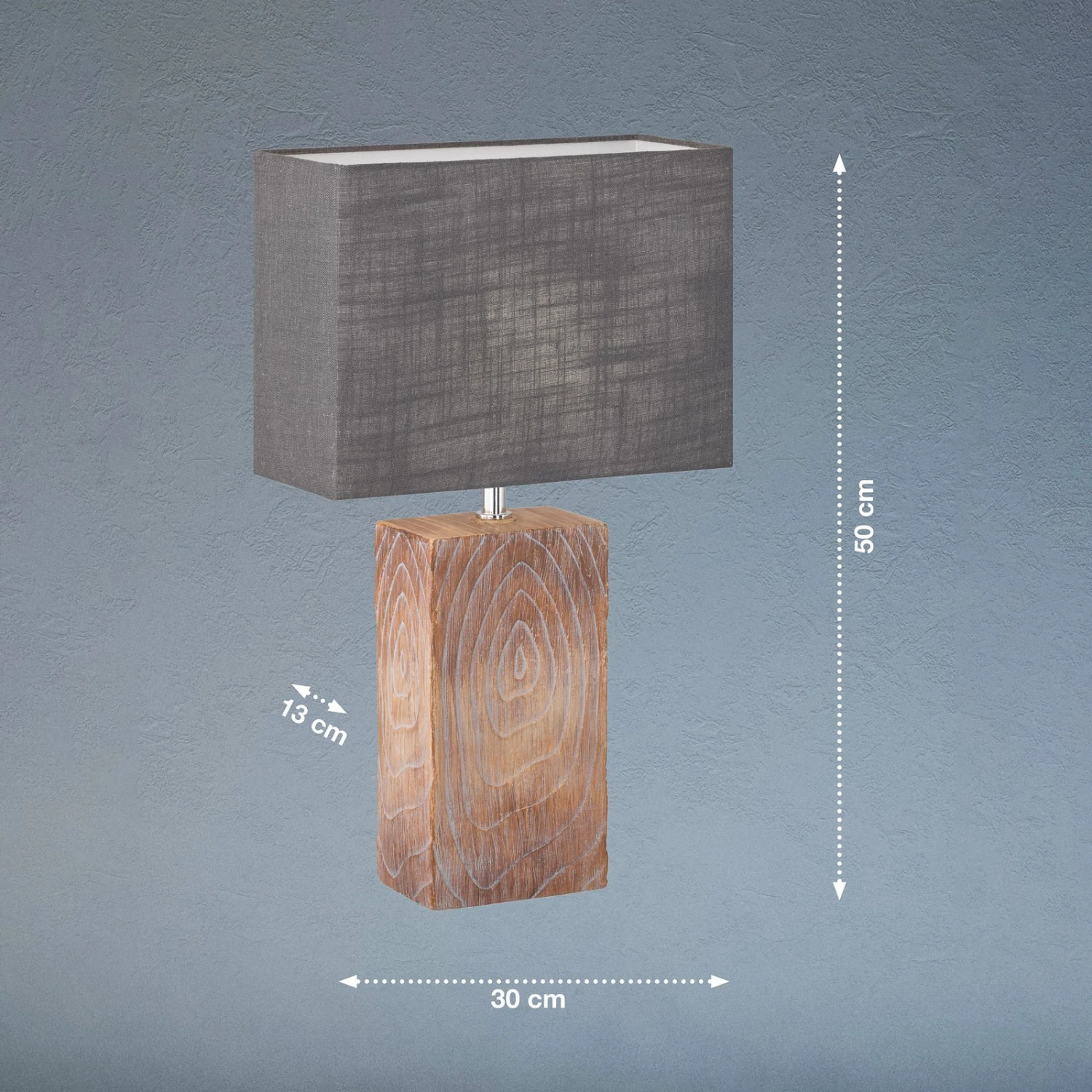 Lampe à Poser Bronco Avec Abat-jour En Lin H 50 cm - Image 4