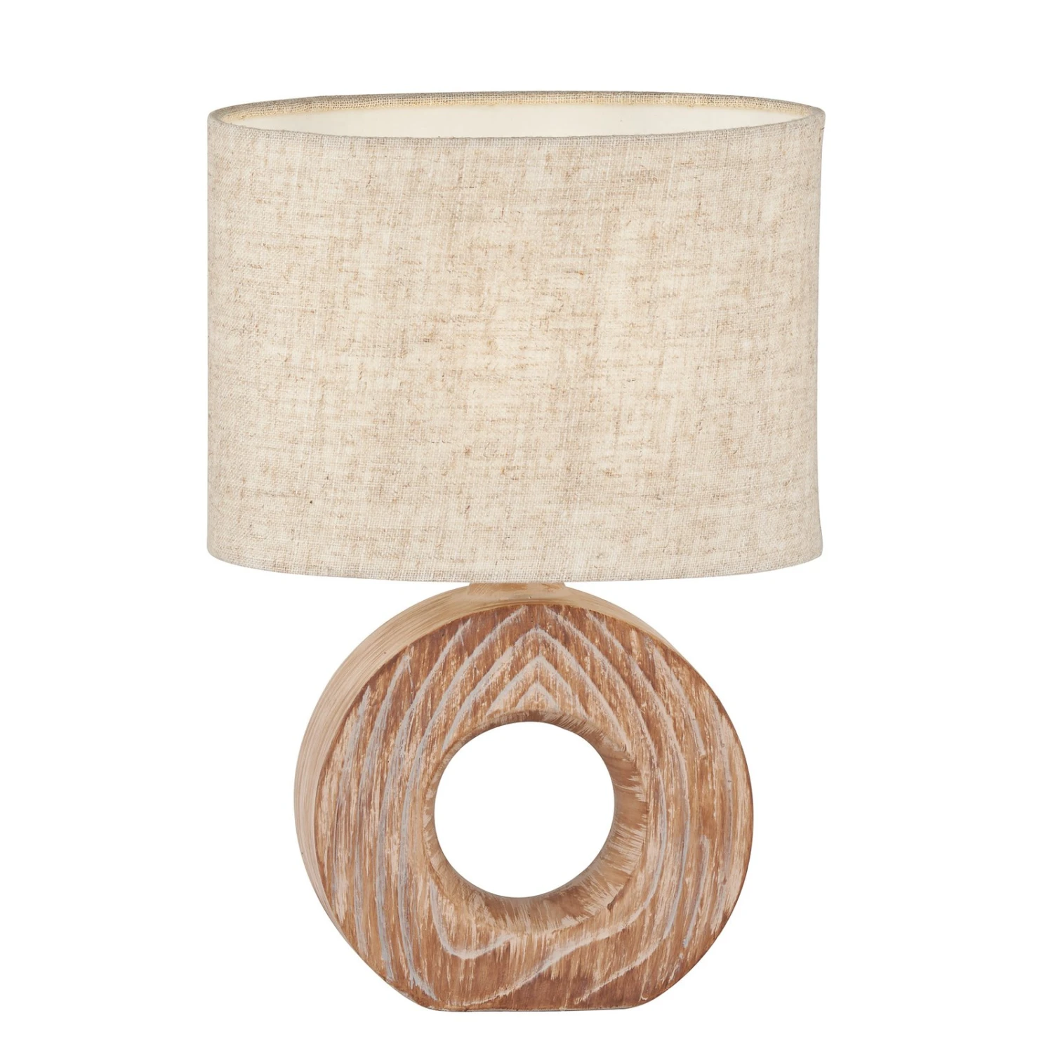 Lampe à Poser Hanke Hauteur 31 cm Abat-jour Sable