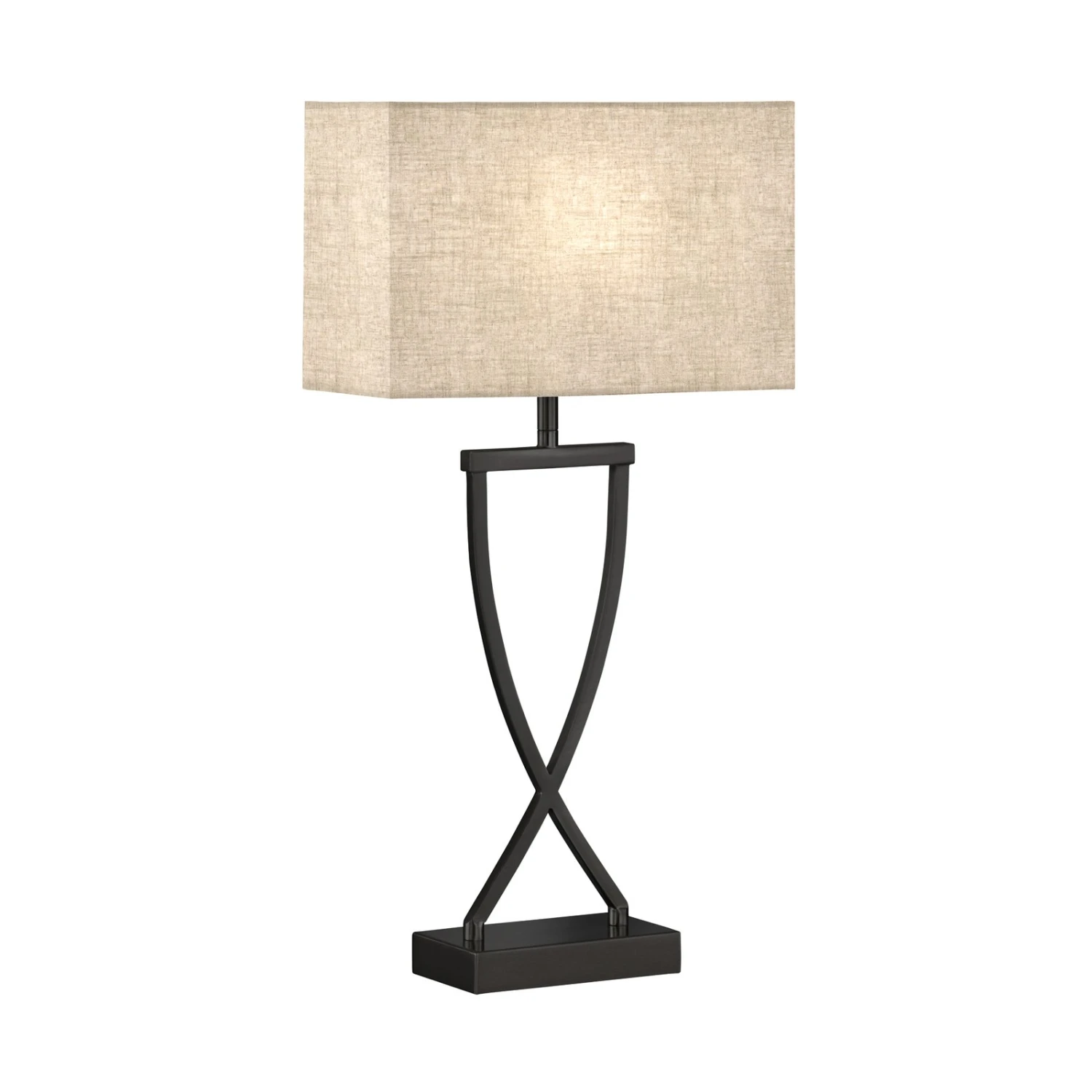 Lampe à Poser Anni Abat-jour En Lin Noir/sable