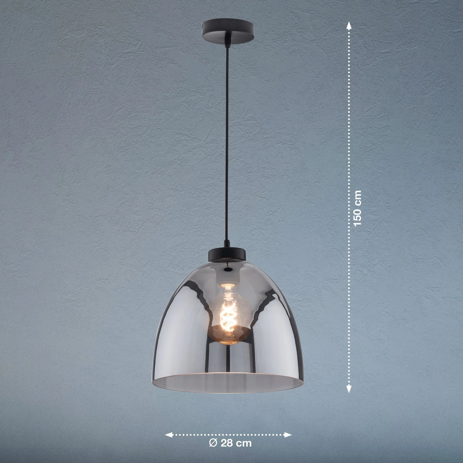 Suspension Ren, à Une Lampe Avec Verre Fumé - Image 2