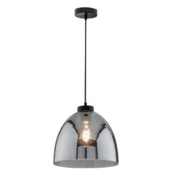 Suspension Ren, à Une Lampe Avec Verre Fumé