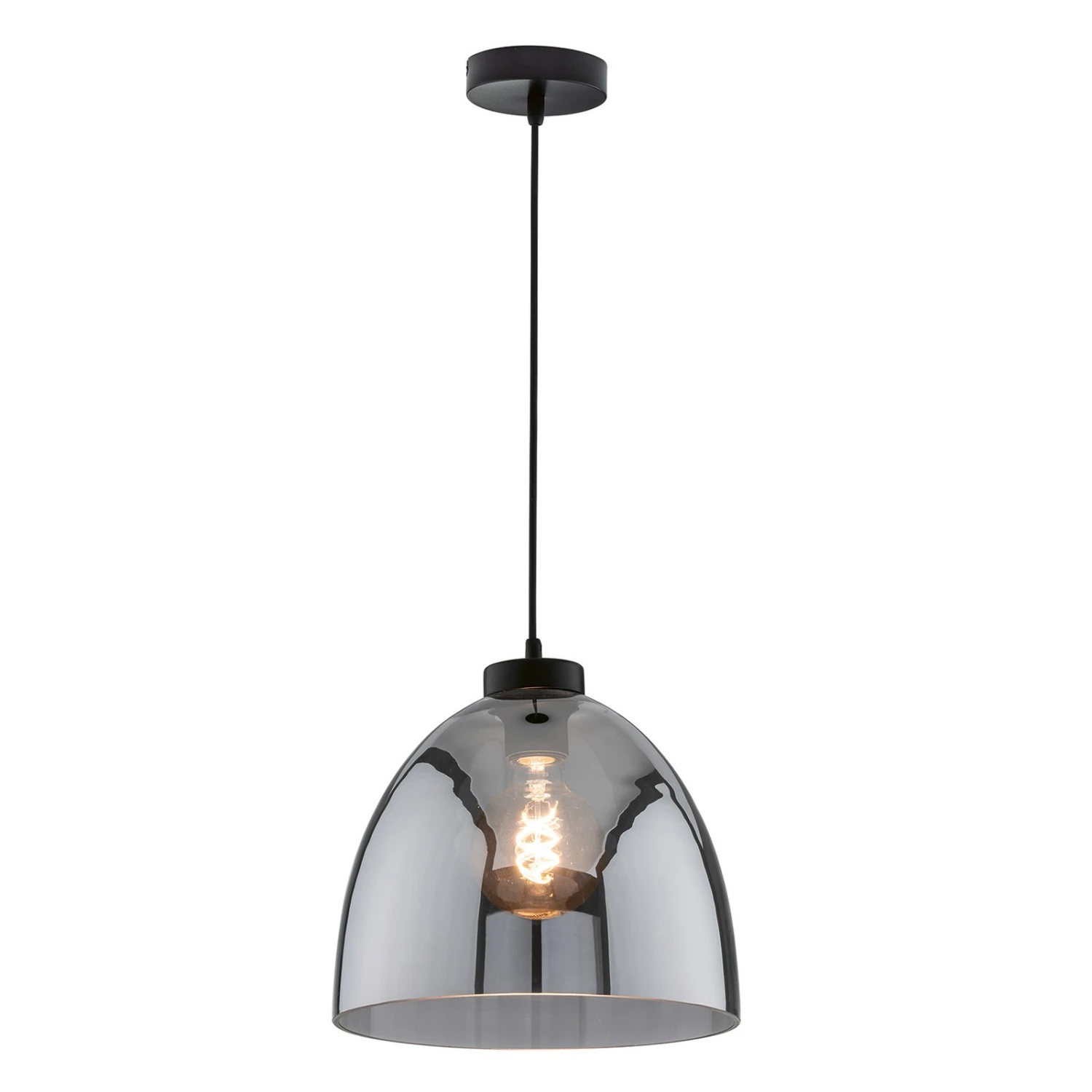 Suspension Ren, à Une Lampe Avec Verre Fumé