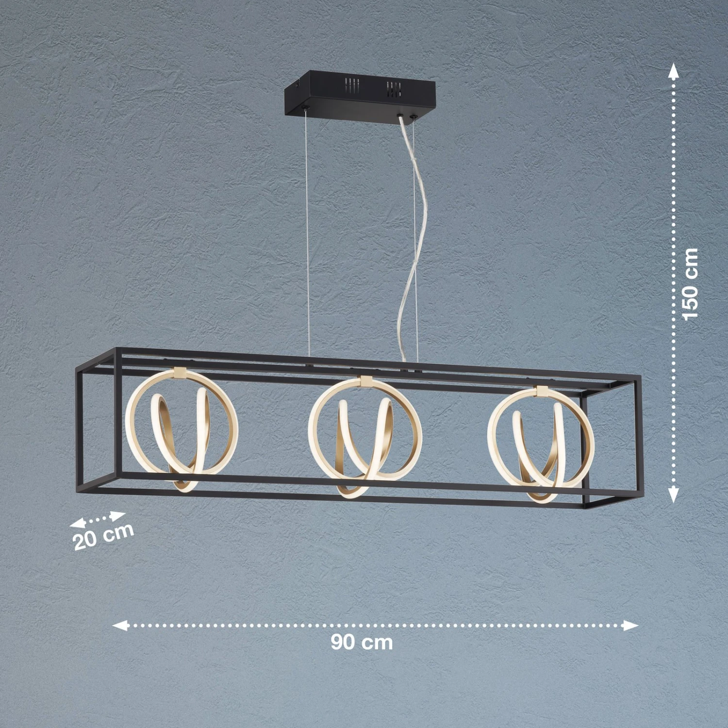 Suspension LED Gisi CCT, Ã Trois Lampes - Image 2