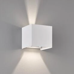 Applique D’extérieur LED Wall, Cubique, Blanche