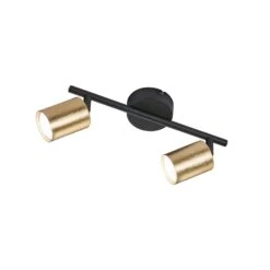 Spot Plafond LED Vano Feuille D’or, 2 Lampes