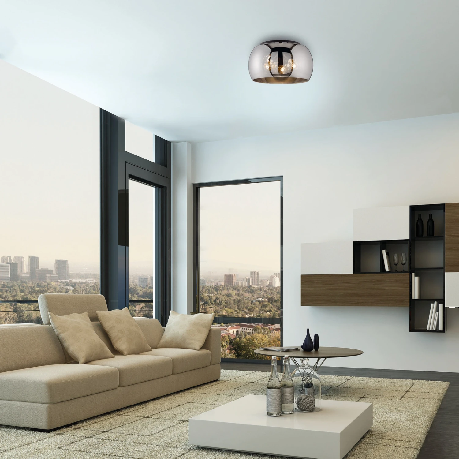 Plafonnier Dima, Verre Fumé, Ø 40 cm - Image 2