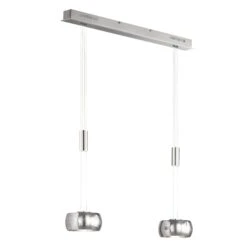 Suspension LED Colette, à 2 Lampes, Chromée/nickel