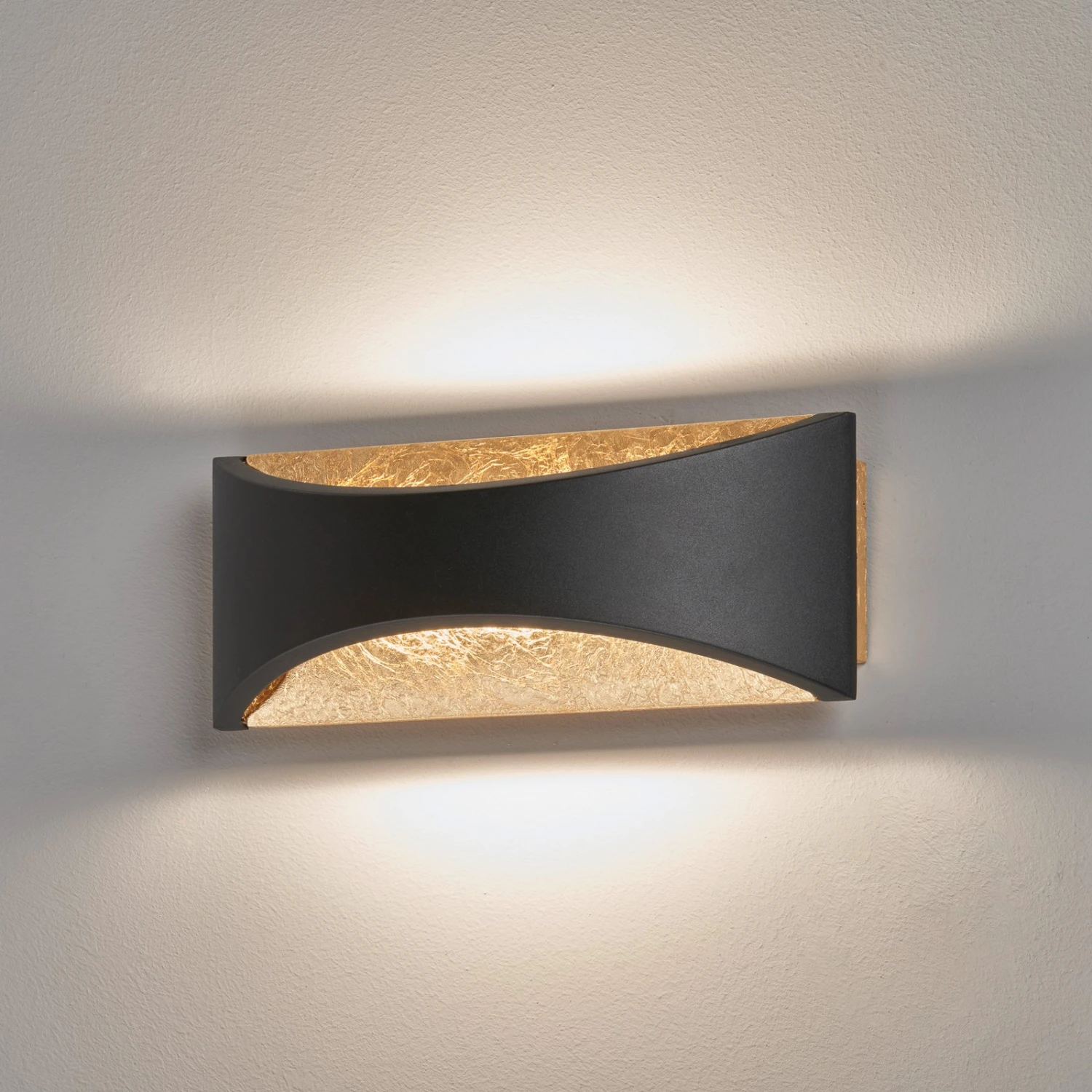 Applique LED Rio Up/down, Noir/feuille D’or - Image 3