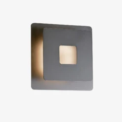 Applique LED Hennes, 18x18 cm, Noire