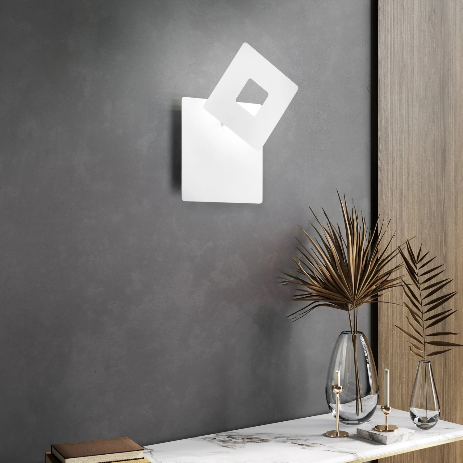 Applique LED Hennes, 18x18Â cm, Blanche - Image 2