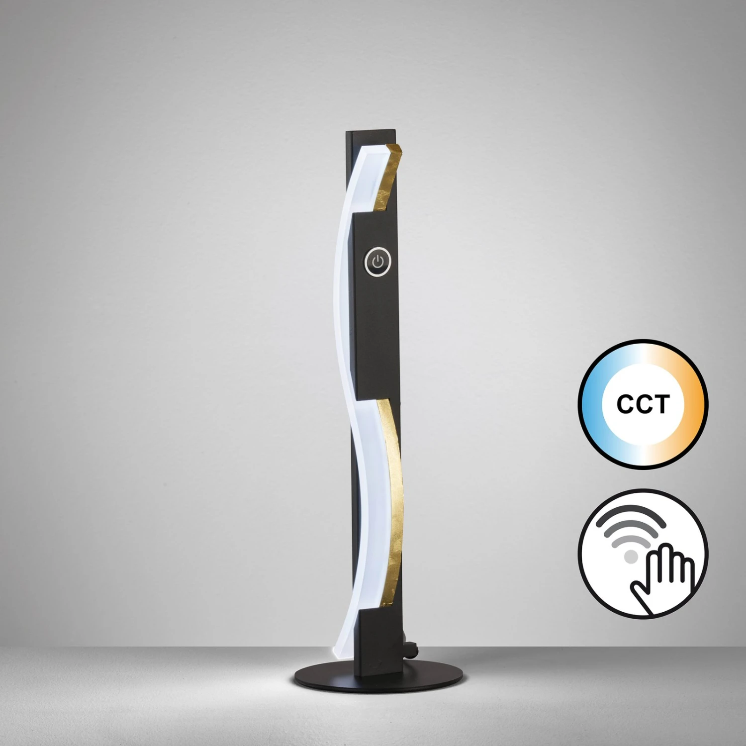 Lampe LED Bridge Capteur Gestes Dim CCT Noire - Image 2