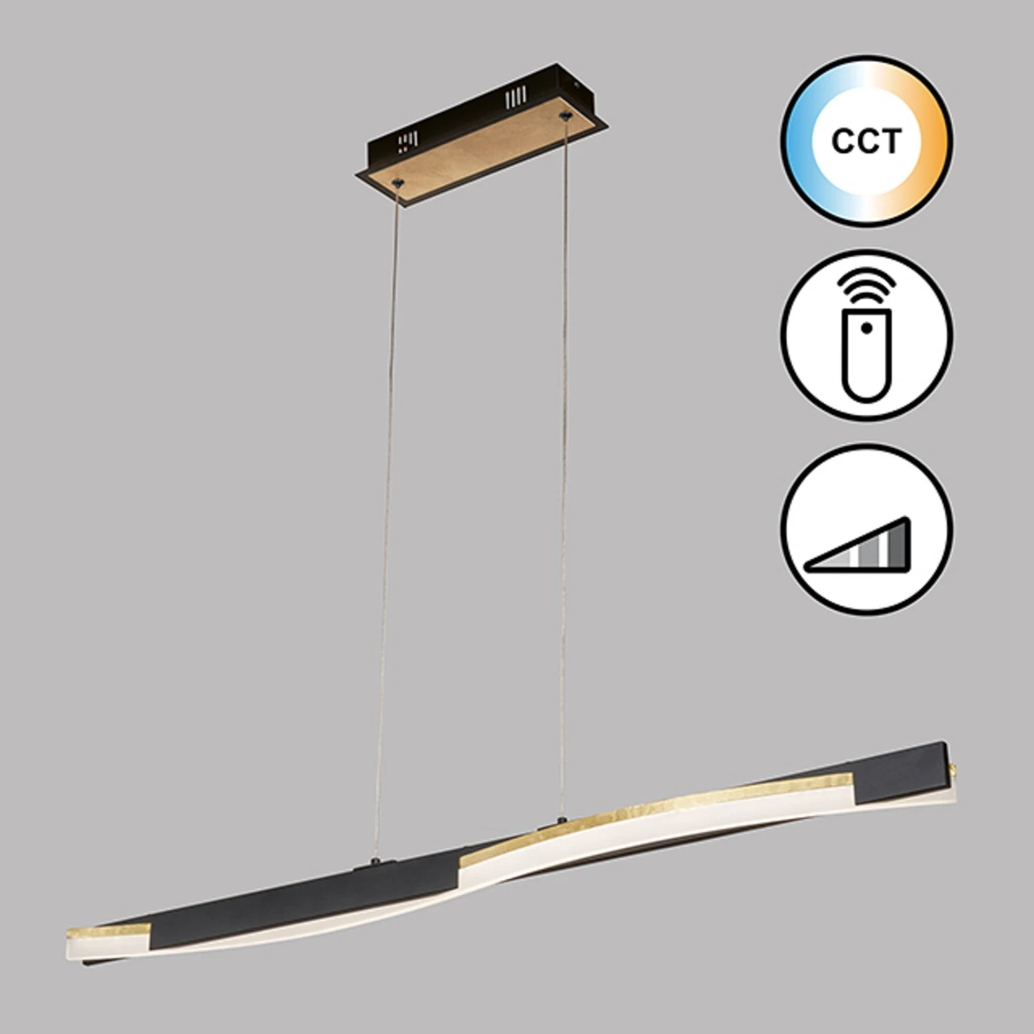 Suspension LED Bridge Télécommande Dim CCT Noire - Image 2