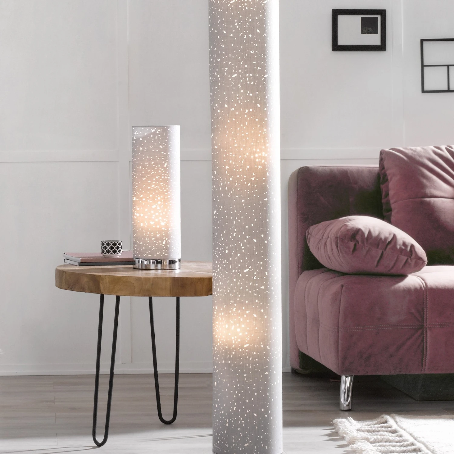 Lampe à Poser Thor, Hauteur 35 cm, Grise/chromée - Image 4