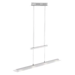 Suspension LED Tenso Avec Variateur, Nickel 64 cm