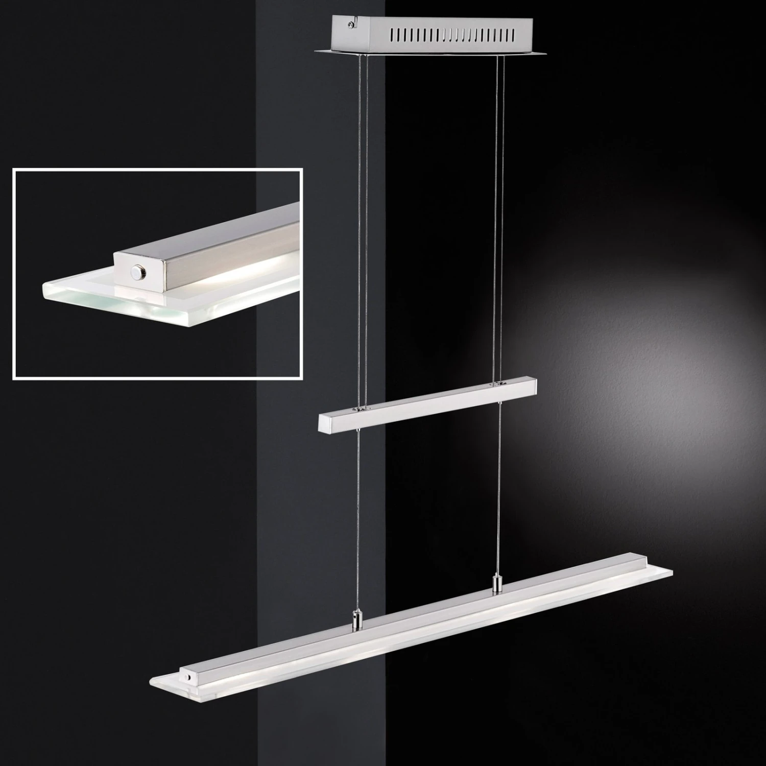 Suspension LED Tenso Avec Variateur, Nickel 64Â cm - Image 5