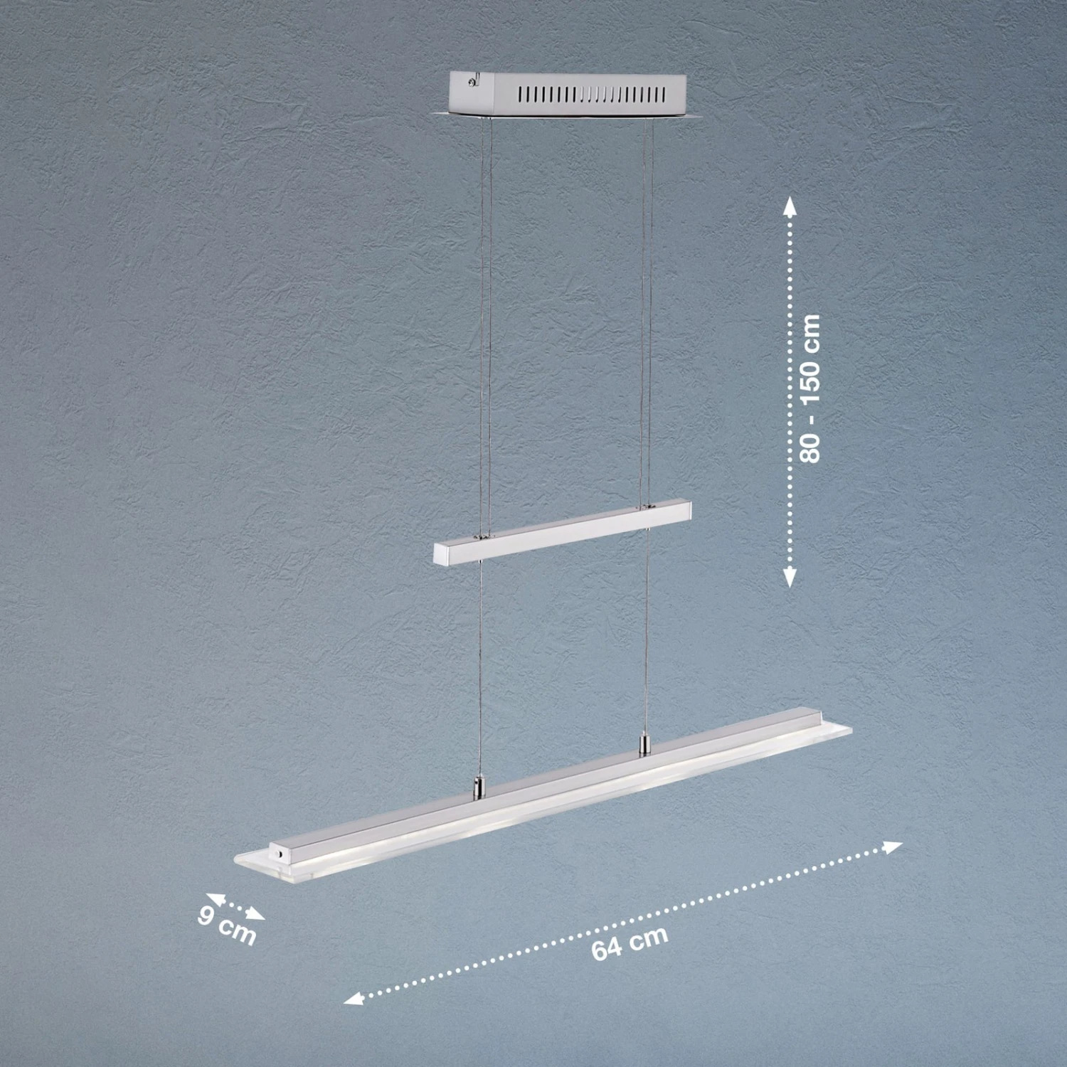 Suspension LED Tenso Avec Variateur, Nickel 64Â cm - Image 6