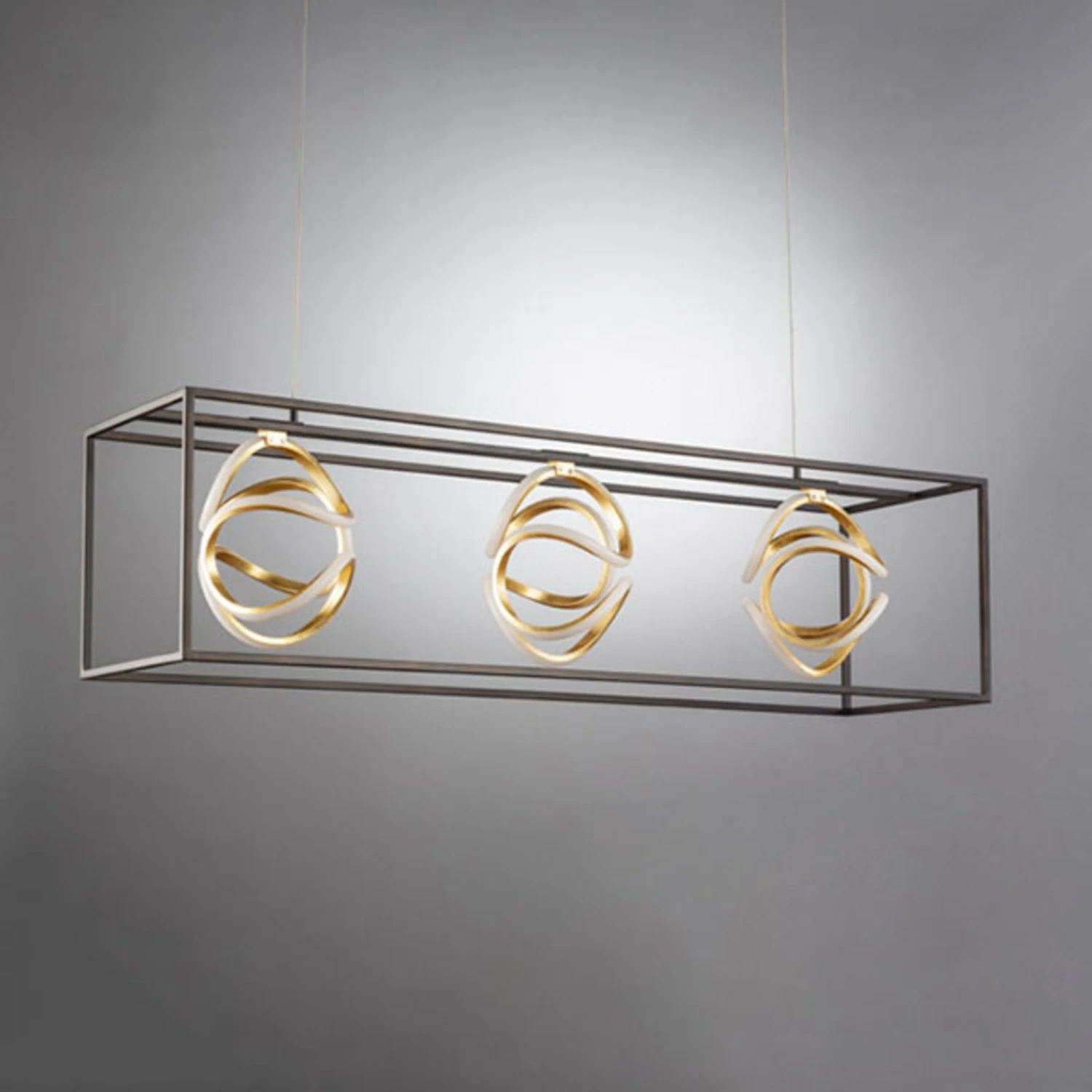 Suspension LED Gesa Avec Cage En Métal, à 3 Lampes - Image 5