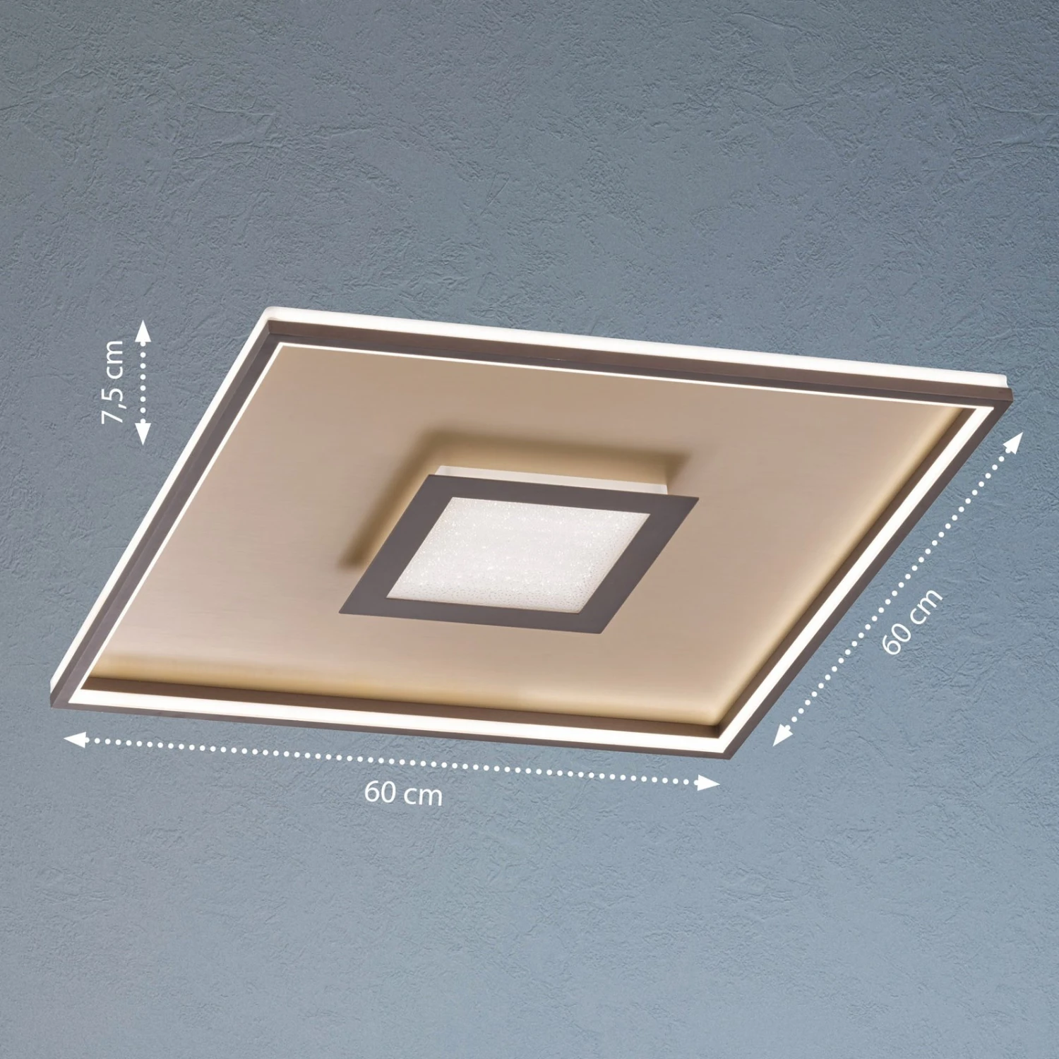 Plafonnier LED Bug Carré, Rouille 60x60 cm - Image 5