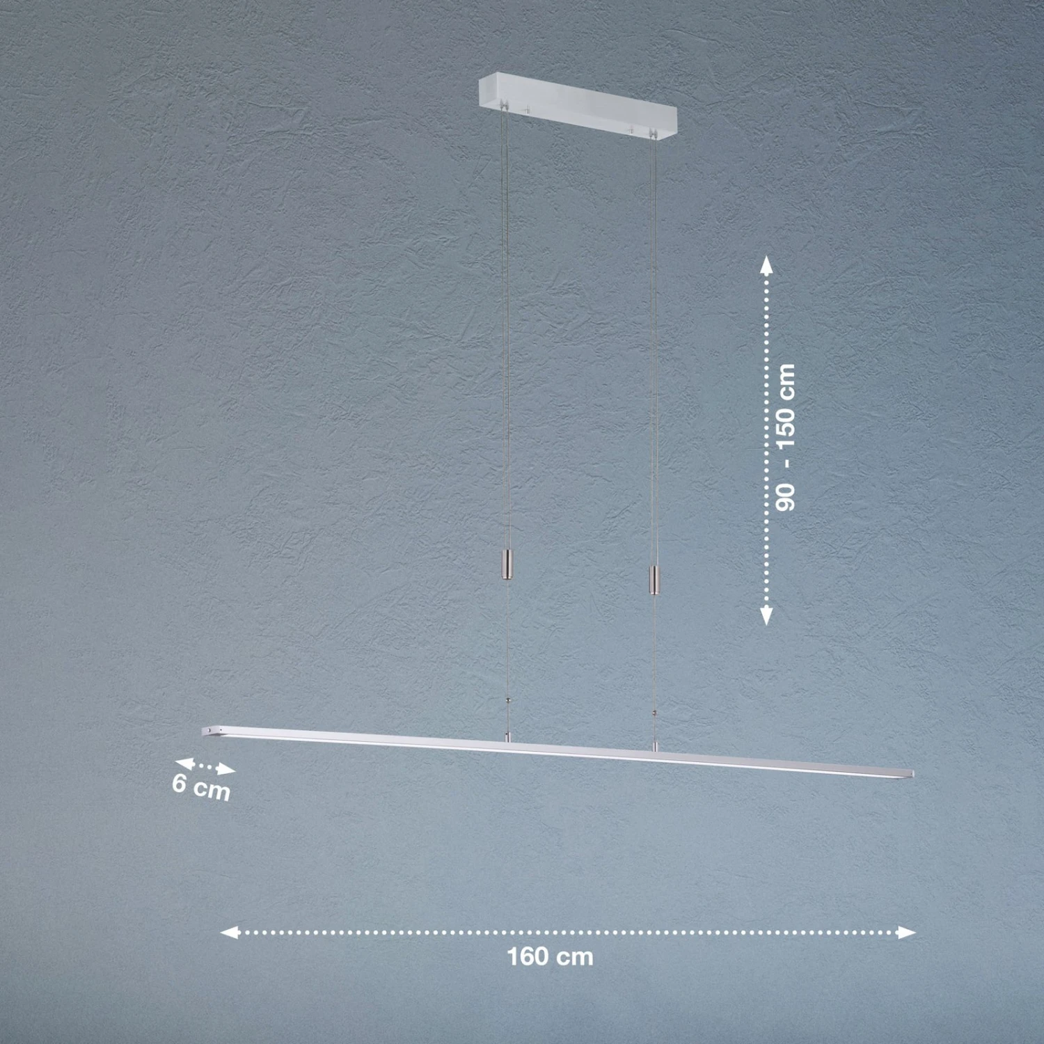 Suspension LED Metz Bouton, Longueur 160Â cm, Alu - Image 3