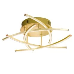 Plafonnier LED Cross Tunable White 5 Lampes Laiton