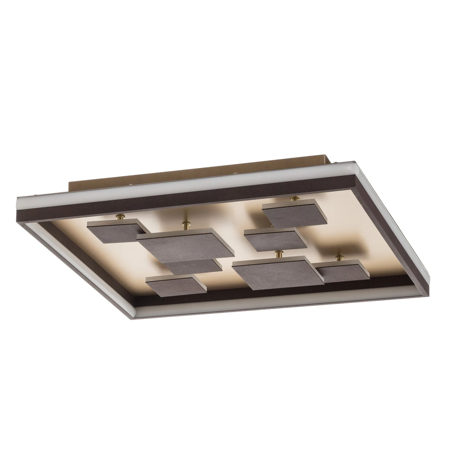 Plafonnier LED Rico, Dimmable, Angulaire, Brun - Image 11