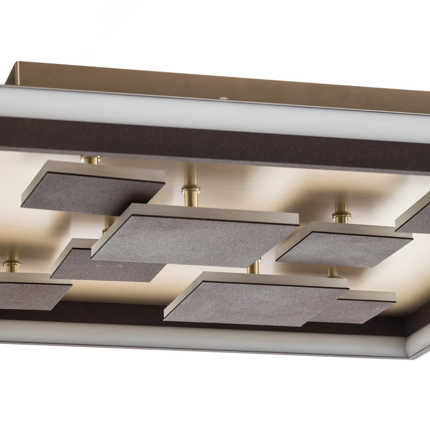 Plafonnier LED Rico, Dimmable, Angulaire, Brun - Image 12