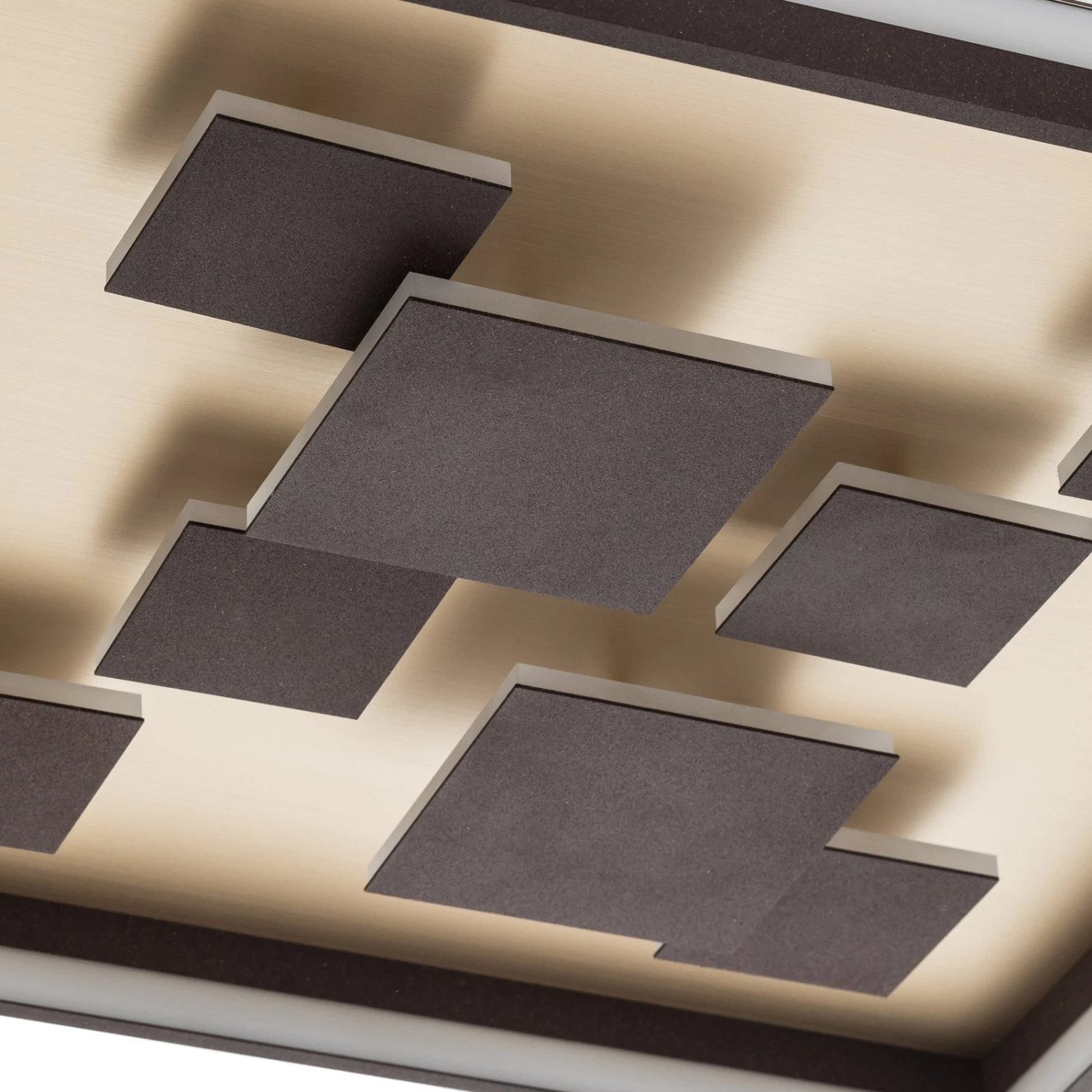 Plafonnier LED Rico, Dimmable, Angulaire, Brun - Image 14