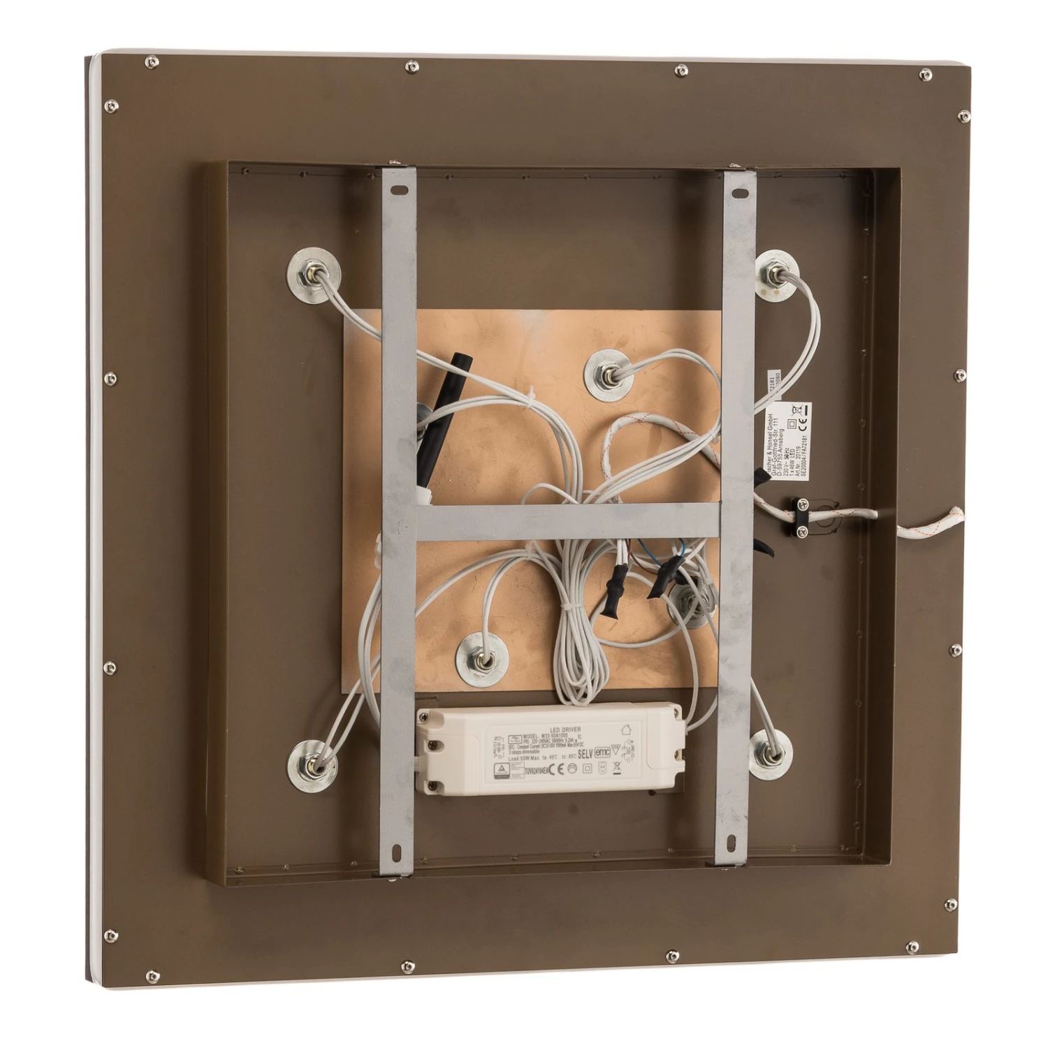 Plafonnier LED Rico, Dimmable, Angulaire, Brun - Image 15