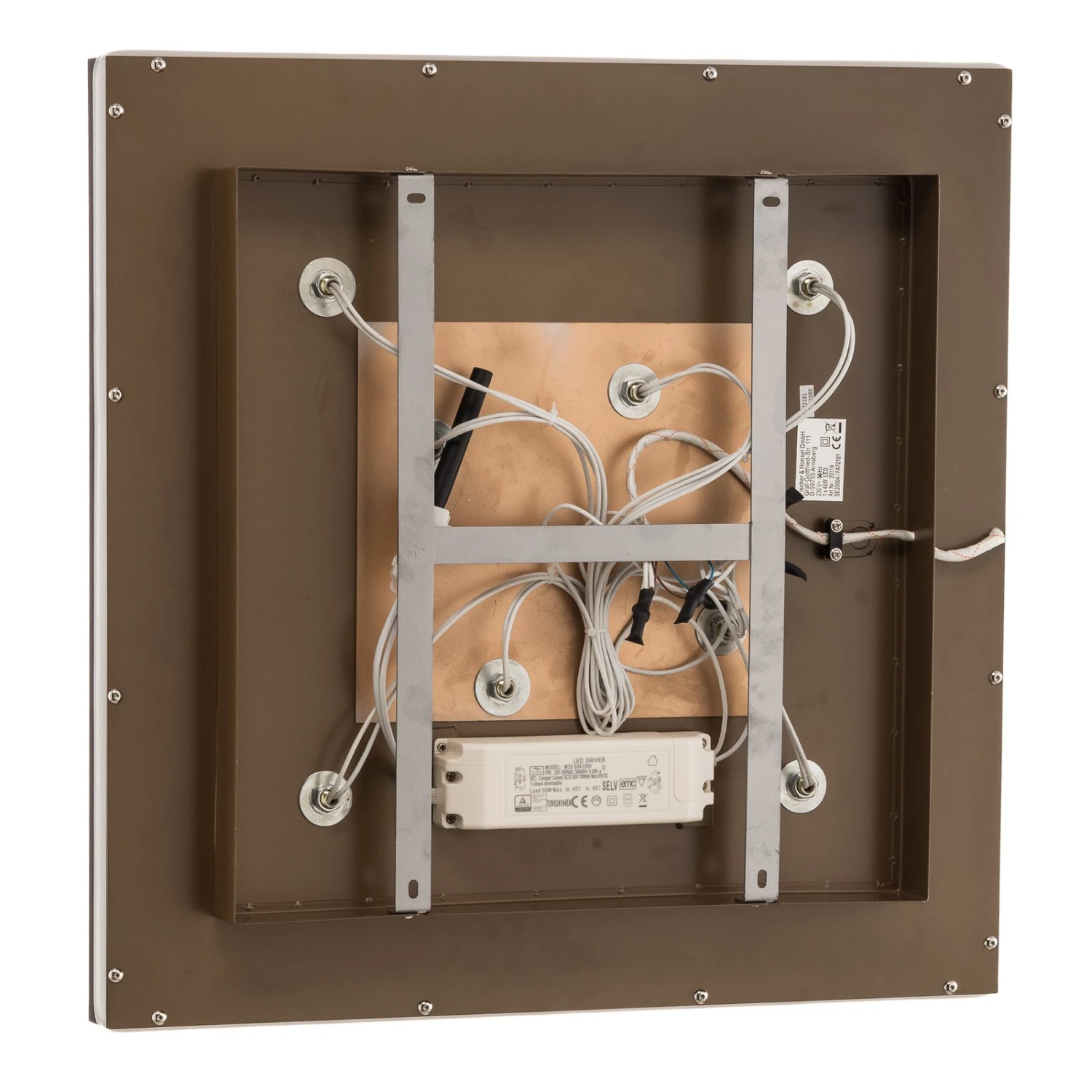 Plafonnier LED Rico, Dimmable, Angulaire, Brun - Image 18