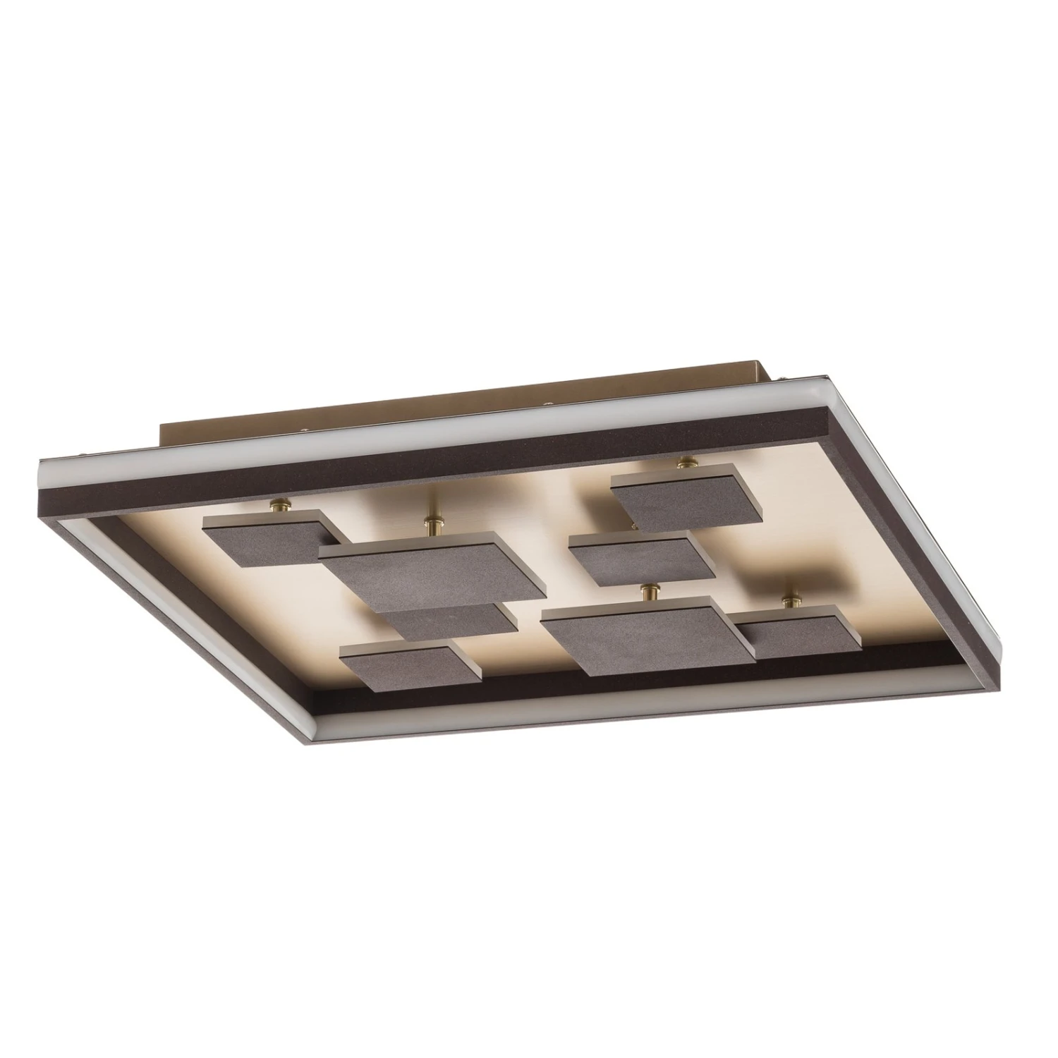 Plafonnier LED Rico, Dimmable, Angulaire, Brun - Image 7