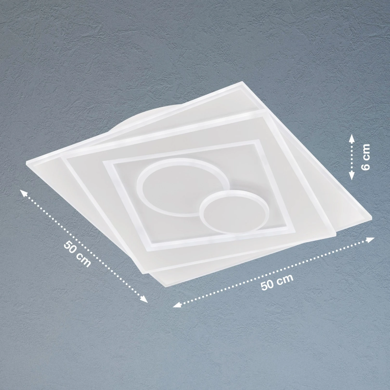 Plafonnier LED Ratio, Dimmable, Deux Cercles - Image 7