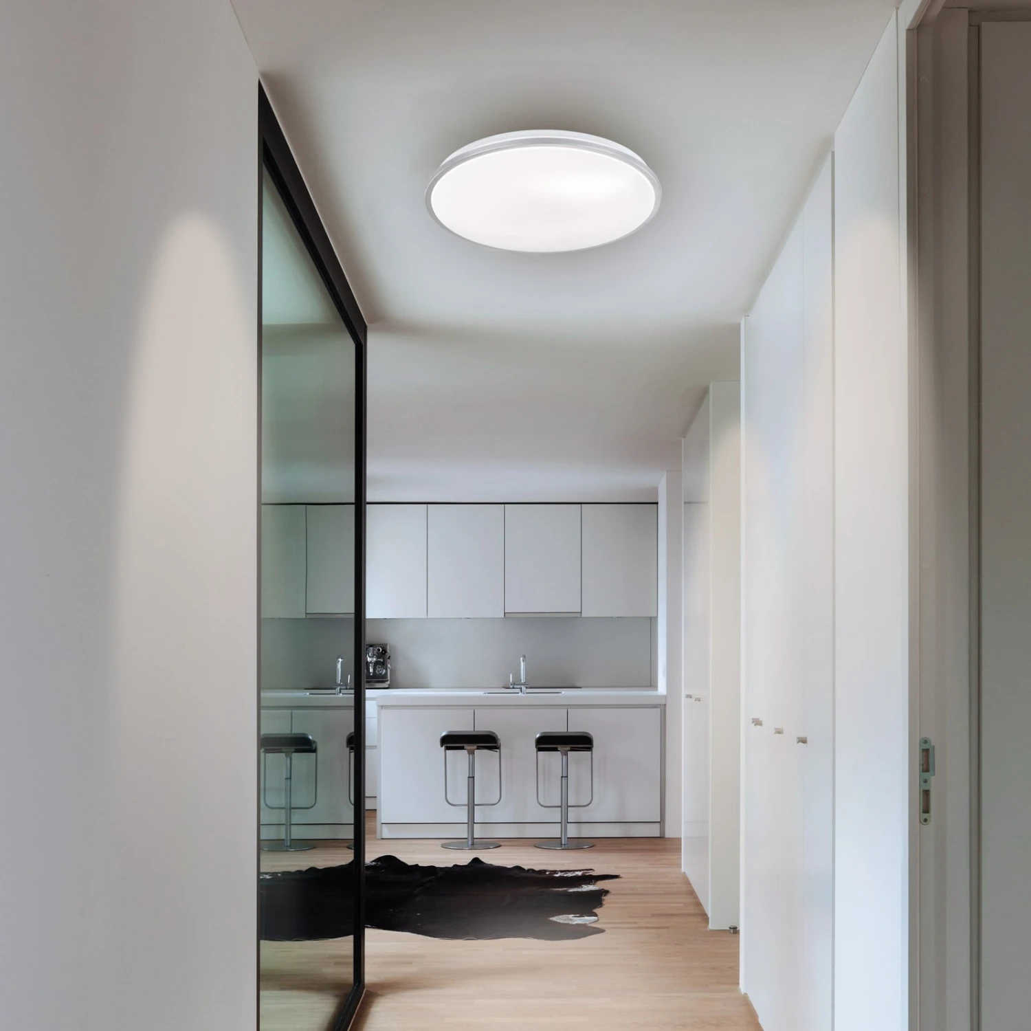 Plafonnier LED Jaso, Dimmable, Ø 40 cm, Argenté - Image 3