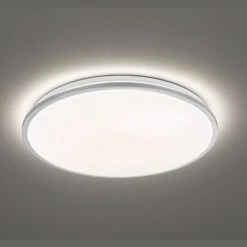Plafonnier LED Jaso, Dimmable, Ø 40 cm, Argenté