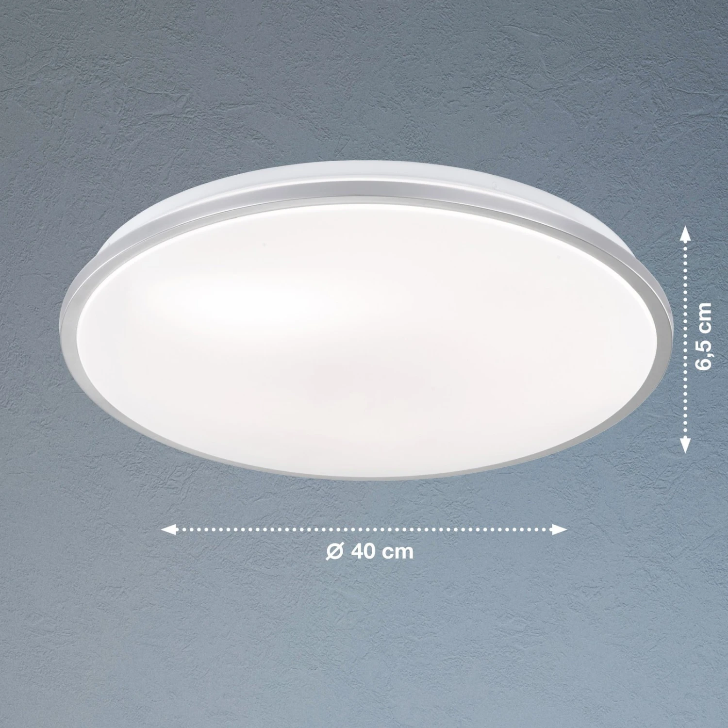 Plafonnier LED Jaso, Dimmable, Ø 40 cm, Argenté - Image 8