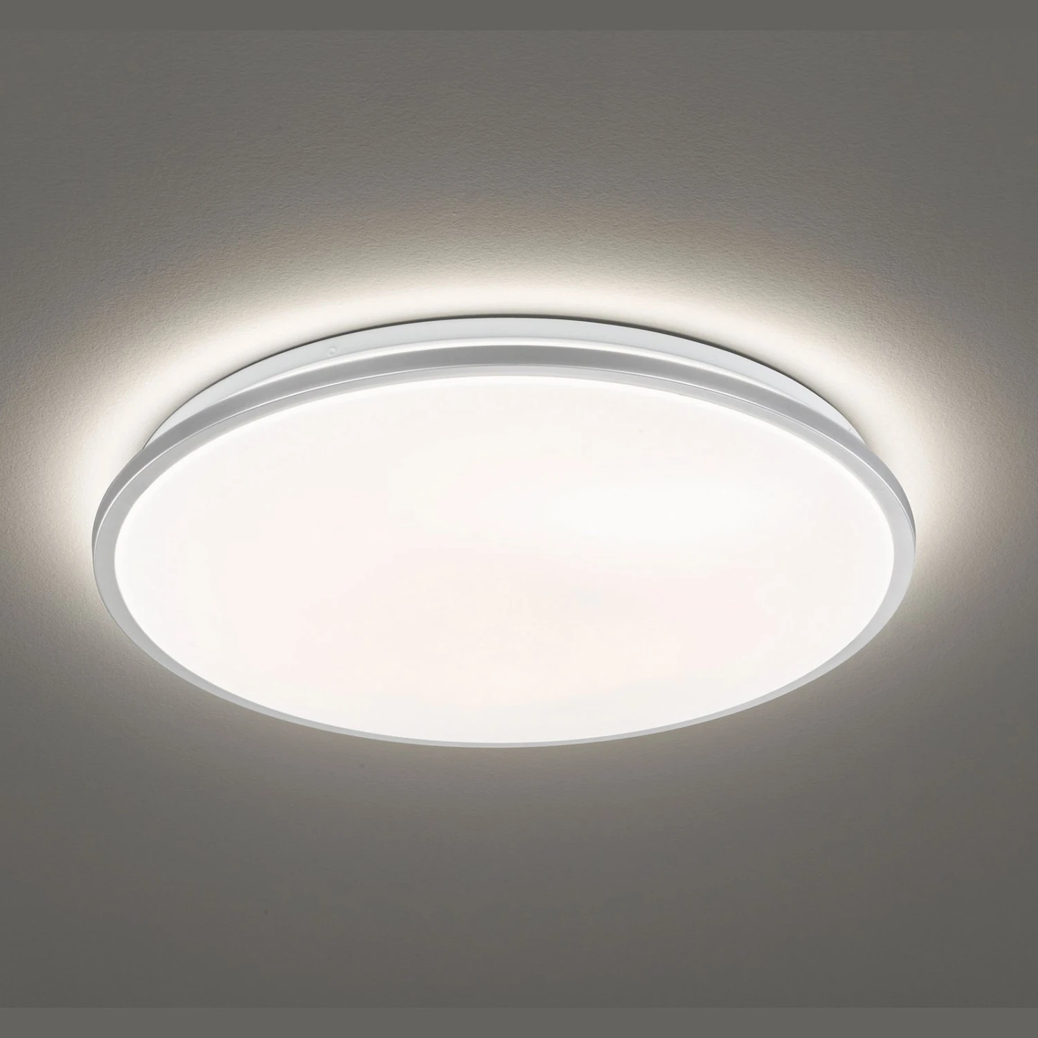 Plafonnier LED Jaso, Dimmable, Ø 40 cm, Argenté