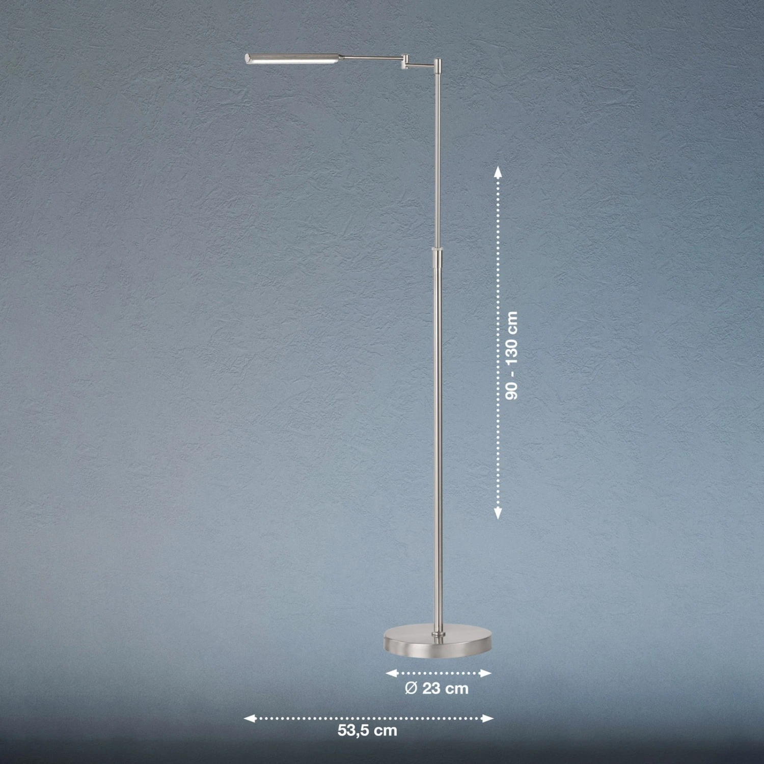 Lampadaire LED Nami Avec Variateur Ă Pied, Nickel - Image 17