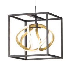 Suspension LED Gesa Avec Cage En Métal, à 1 Lampe