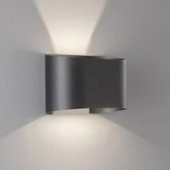 Applique LED Wall, à 2 Lampes, Ronde, Noire